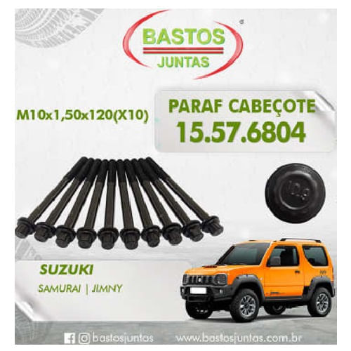 PARAFUSO DE CABECOTE - SUZUKI SWIFT JIMNY 1.3 1.6. 16V