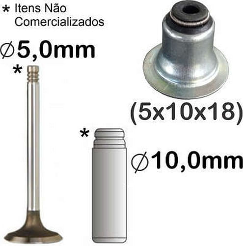 RETENTOR DE VALVULA - FIAT ARGO MOBI UNO 1.0 6V 3CIL FLEX APOS 2017 FIREFLY