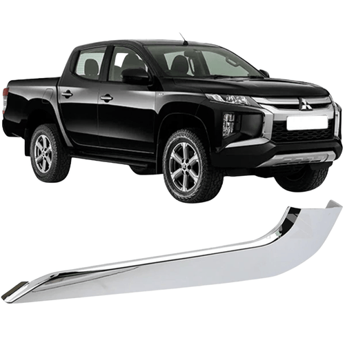 Moldura Inferior Cromada Parachoque L200 Triton Hpe 2.4 16V Diesel de 2021 a 2025 - Direito