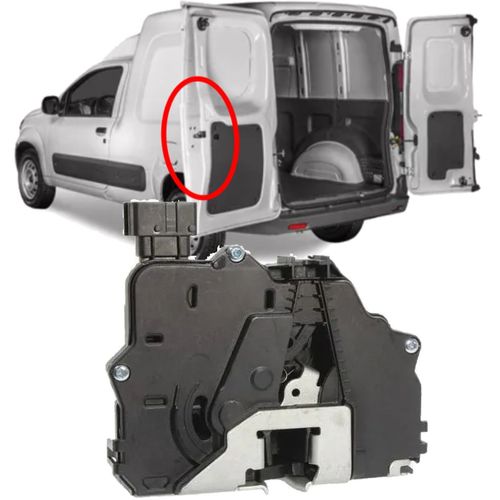 Fechadura Elétrica Da Porta Traseira Fiorino Bau G3 De 2014 À 2024