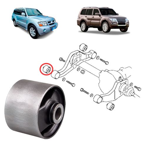 Bucha do coxim do diferencial dianteiro Mitsubishi Pajero 3.2 DI-D FULL 2000 A 2006/ Pajero 3.2 Full 3D Após 2009