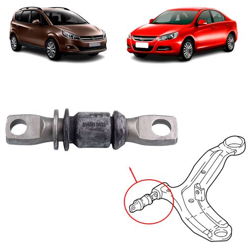 Bucha Gravata da Bandeja Inferior Dianteira Jac Motors J5 J6 2011 A 2016