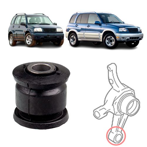 Bucha (central) da manga de eixo traseiro Suzuki Grand Vitara e Gm tracker 1998 A 2004