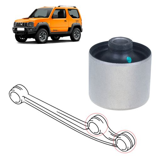 Bucha Braço Facão Suzuki Jimny 1.3 16V Todos Traseiro Menor