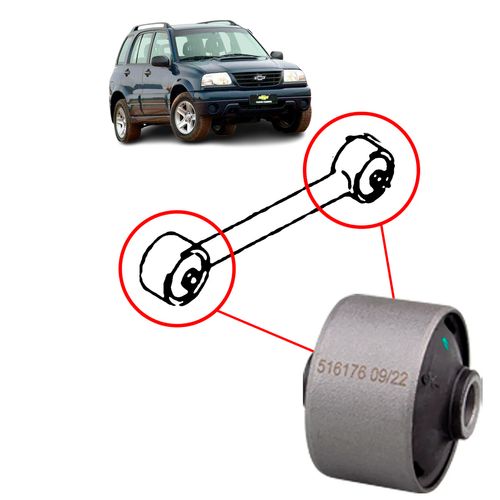 Bucha do braço link superior traseiro Gm Tracker 2001 A 2009