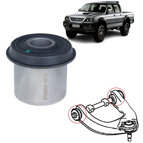 Bucha Bandeja Balança Mitsubishi L200 Sport 2.5 4X4 4X2 1998 a 2007 Superior Dianteira