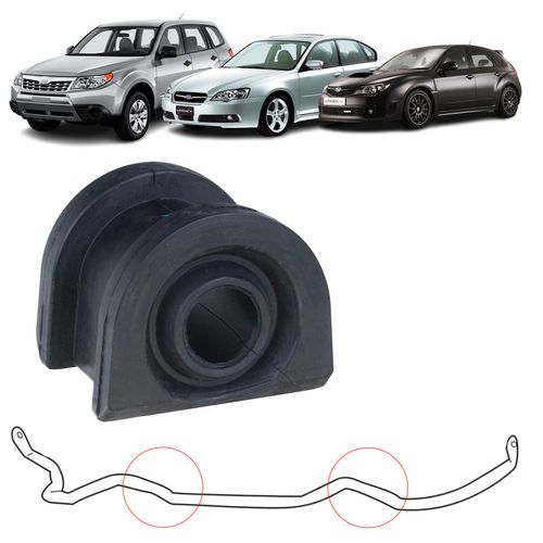 Bucha Barra Estabilizadora Subaru Forester 2.0 2.5 2008 a 2013/ Impreza WRX/WRX STI 2.5 2008 a 2013/ Legacy 2.0 3.0 2005 a 2009 Dianteira