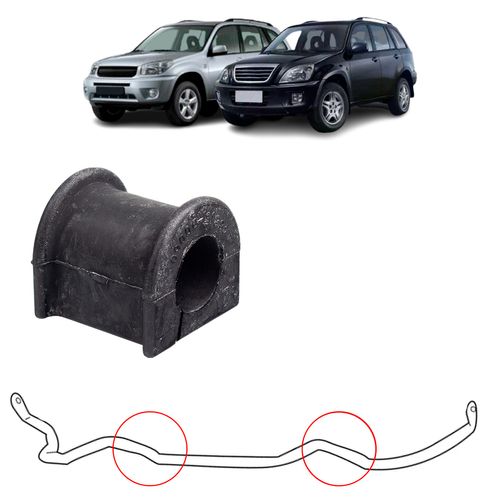 Bucha Barra Estabilizadora Dianteira Toyota RAV4 2000 A 2005/ SW4 1992 A 1996/ Chery Tiggo 2009 A 2015