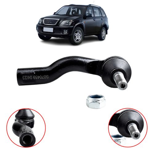 terminal de direção Dianteiro Esquerdo Toyota Corolla 2003 A 2008/ RAV4 2.0 4WD 2000 A 2005/ Chery Tiggo 2011 A 2015