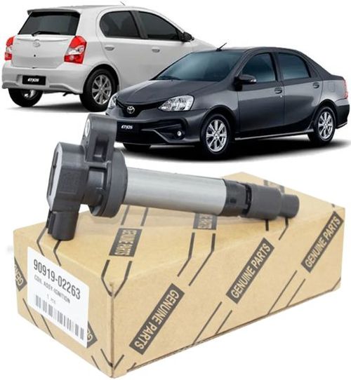 Bobina de Ignicao Etios 1.3 e 1.5 16V Flex de 2012 À 2016 - 90919-02263 Original