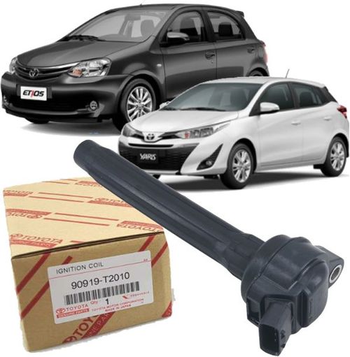 Bobina de Ignição Etios e Yaris 1.3 e 1.5 16V Flex de 2017 a 2023 - 90919-t2010 Original