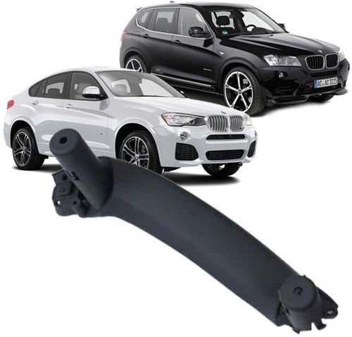 Puxador Porta Traseira Esquerda Bmw X3 F25 e X4 F26 de 2011 À 2017 - Preto