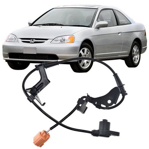 Sensor Freio Abs Honda Civic 1.7 de 2001 a 2006 Dianteiro Esquerdo