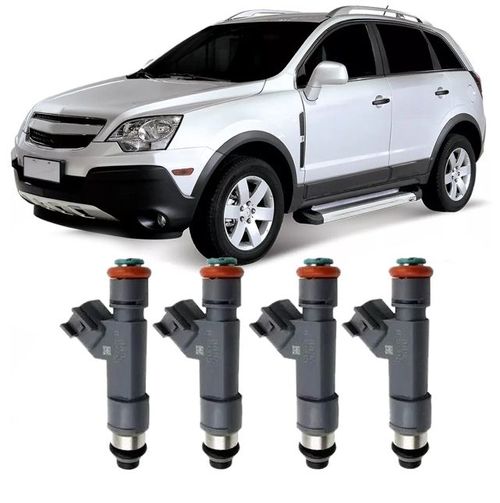 Kit 4 Bicos Injetores de Baixa Captiva Malibu 2.4 16V de 2008 À 2016