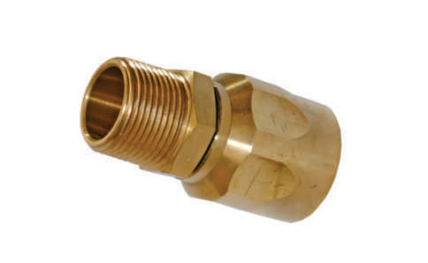 Terminal para mangueira de combustível 38mm fixo em latão 1 polegada / UN / Lubefer