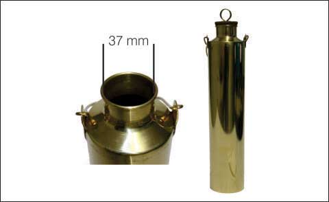 Saca amostra em latão polido 1000 ml 37 mm  - Cleolab