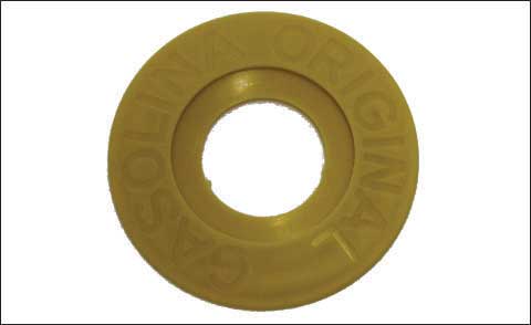 disco de identificação de combustível amarelo gasolina original      / UN / Zarzur