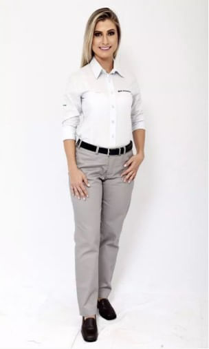 camisa gerente feminina mangas 7/8 gg=4      / UN / Brmania