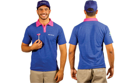 camisa polo promotor masculina manga curta m 2   / UN / Brmania