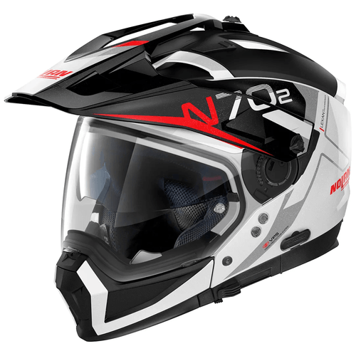 capacete Nolan N70-2x Bungee Branco/vermelho (39)