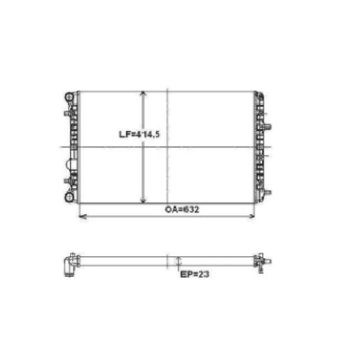 RADIADOR GM CHEVROLET ASTRA / ZAFIRA 1999 A 2009 / VECTRA 2006 A 2009 1.8 / 2.0 / 2.4 COM AR AUTOMATICO