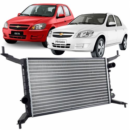 Radiador Visconde Chevrolet Celta 2006 até 2016 e Prisma 2006 até 2012 Motor 1.0 e 1.4 Todos com Ar Condicionado