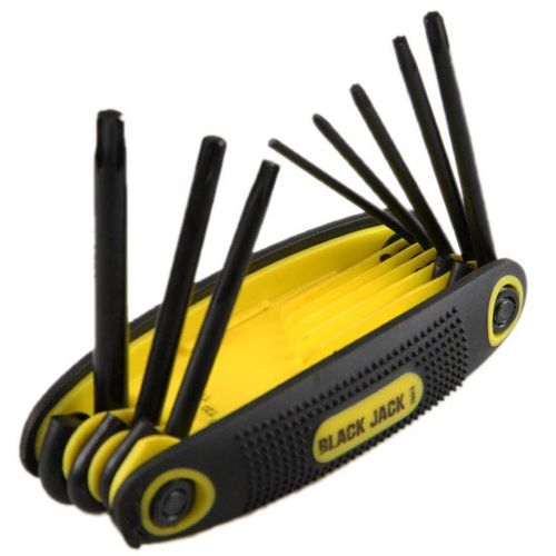 Jogo De Chaves Torx Crv Tipo Canivete 8 Peças - Black Jack