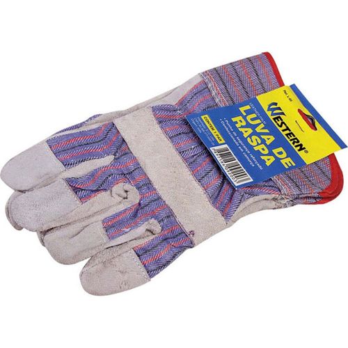 Luva de Raspa Punho Curto 07Cm com Reforco - L-02 - Western