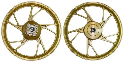 Roda Titan 125 2009 a 2013 freio lona modelo 160 Dourado Pe Galinha S/ Câmara