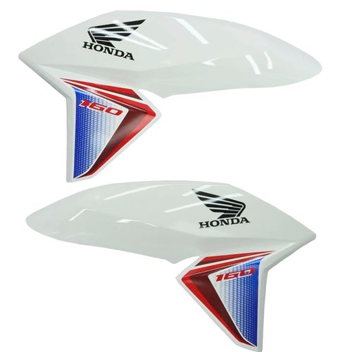 Aba Tanque Titan 160 Branca 2017 Adesivada Par