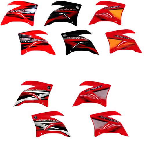 Aba Tanque Xtz250 Lander Vermelha Adesivada Par