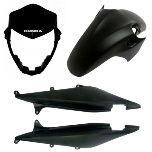 Paralama Carenagem Do Farol Original E Rabeta Cb300 Preto Fosco 2009 A 2015