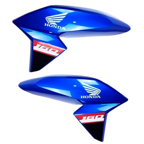 Aba Tanque Titan 160 Azul Metálico 2020 2021 Adesivada Par