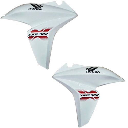 Aba Tanque Xre300 Branca 2013 Adesivada Par
