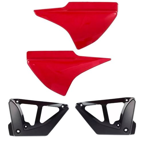 Tampa Lateral Com Complemento Titan150 Vermelho 2004 E 2005