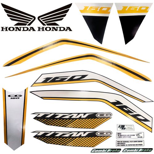 Faixa Adesiva Cg160 Titan160 Dourada Modelo 2022
