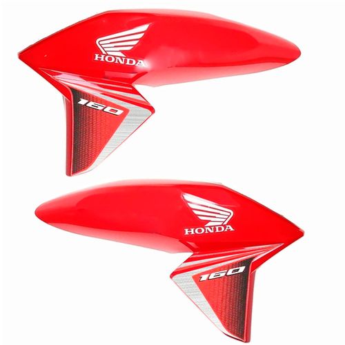 Aba Tanque Titan 160 Vermelha 2016 Adesivada Par