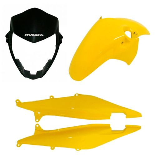 Paralama Carenagem Do Farol Original E Rabeta Cb300 Amarelo 2012 E 2013