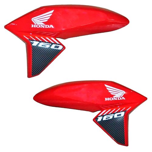 Aba Tanque Titan 160 Vermelha 2018 Adesivada Par