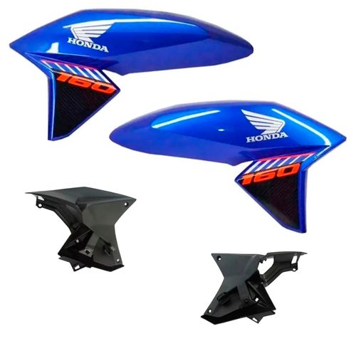 Aba Tanque Titan 160 Azul 2018 Adesivada Com Complemento Par