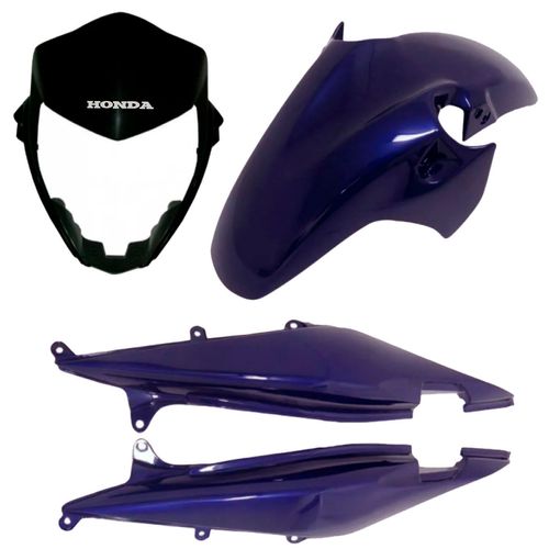 Paralama Carenagem Do Farol Original E Rabeta Cb300 Azul 2011