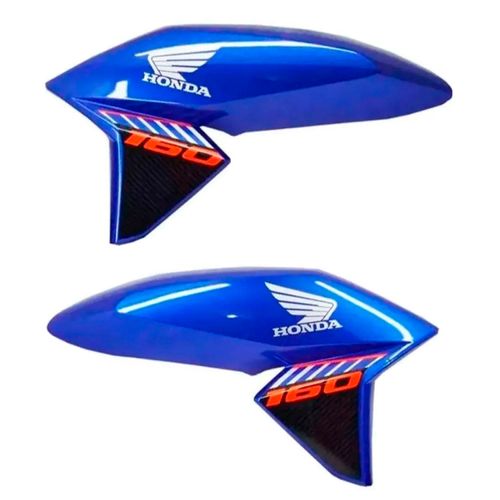 Aba Tanque Titan 160 Azul 2018 Adesivada Par