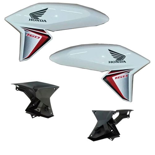 Aba Tanque Titan 160 Branca 2016 Adesivada Com Complemento Par