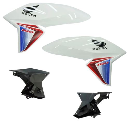 Aba Tanque Titan 160 Branca 2017 Adesivada Com Complemento Par