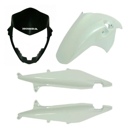 Paralama Carenagem Do Farol Original E Rabeta Cb300 Branco Perola 2014