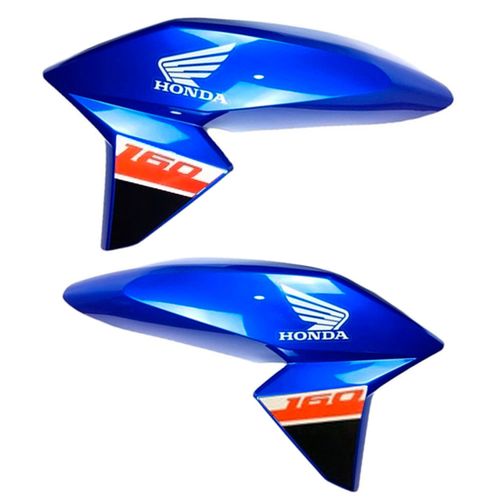 Aba Tanque Titan 160 Azul 2019 Adesivada Par