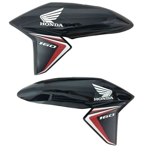 Aba Tanque Titan 160 Preto 2016 Adesivada Par