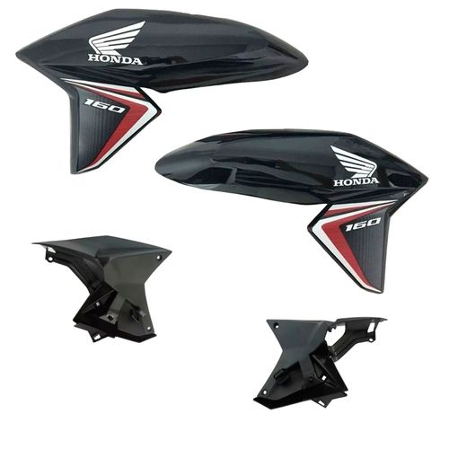 Aba Tanque Titan 160 Preto 2016 Adesivada Com Complemento Par