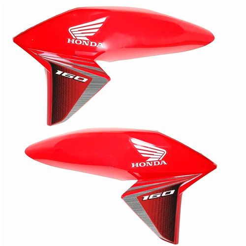 Aba Tanque Titan 160 Vermelha 2017 Adesivada Par