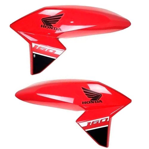 Aba Tanque Titan 160 Vermelha 2019 Adesivada Par